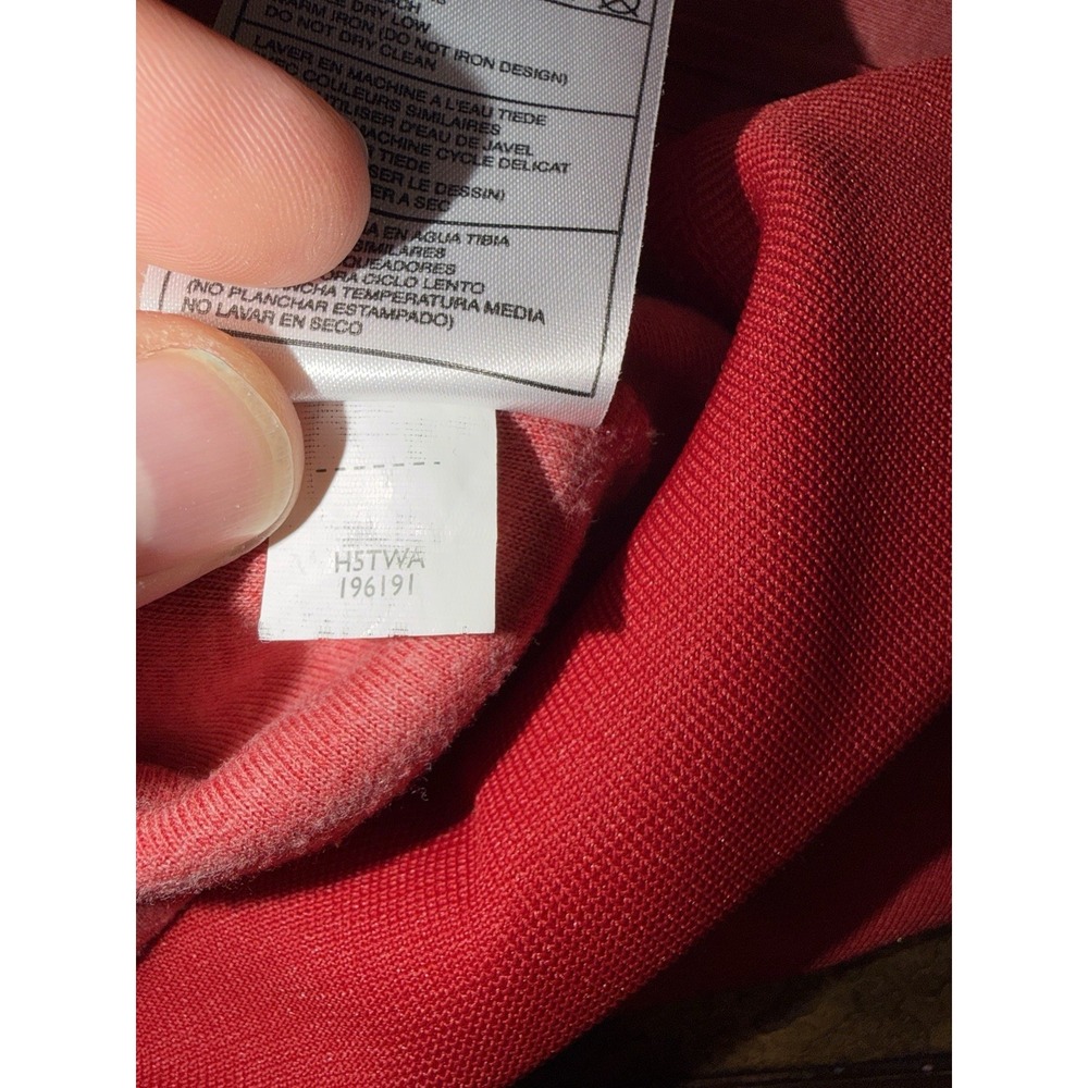 Nike Jacket Mens XL Red Orange Stripe Logo Swoosh Running Football Full Zip Y2K - Picture 9 of 10